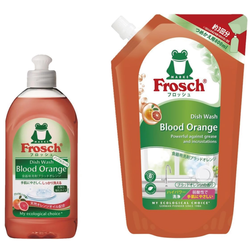 フロッシュ食器用洗剤 ブラッドオレンジ本体300ml+つめかえ用800mlセット