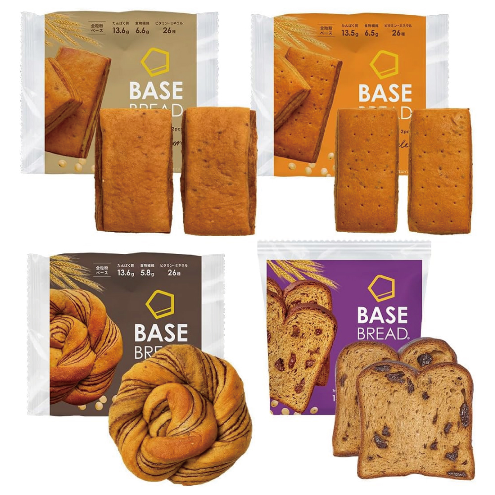 ベースブレッド 4種 16袋セット (チョコ・メープル・シナモン・レーズン) 完全栄養食