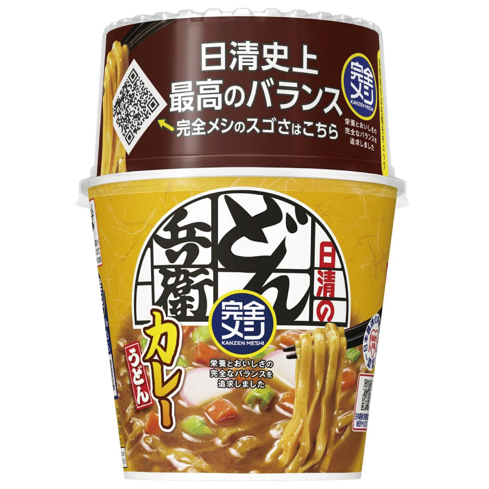 【完全メシ】 日清食品 どん兵衛 カレーうどん 6食 たんぱく質 PFCバランス 食物繊維