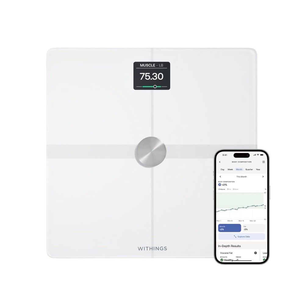 Withings Body Smart フランス生まれのスマート体重計  Wi-Fi/Bluetooth対応 進化した体組成測定 WBS13-All-JP(ホワイト/ブラック) 【日本正規代理店品】