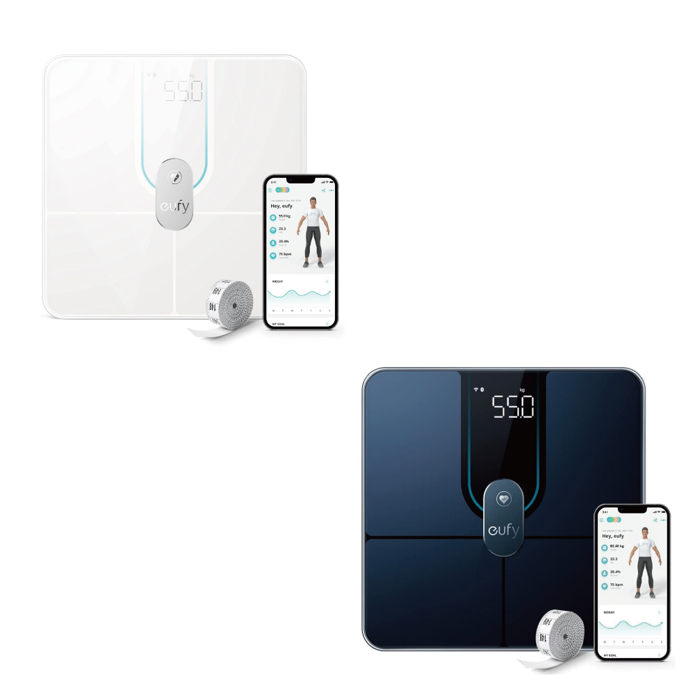 Anker Eufy (ユーフィ) Smart Scale P2 Pro (体重体組成計) アプリ対応/Fitbit連携 ブラック/ホワイト