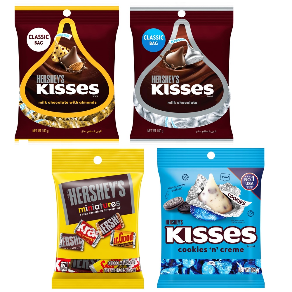 ハーシー キスチョコレート 4種アソート 計4袋（輸入）