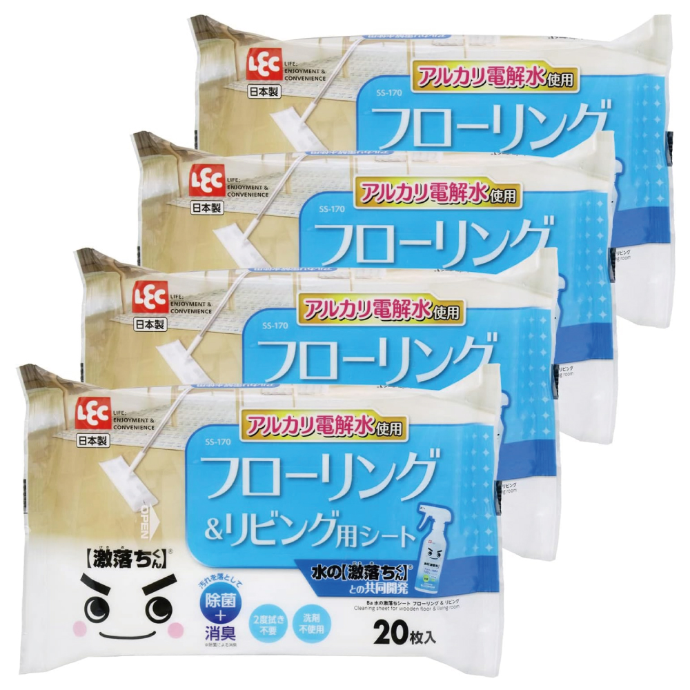 レック Ba 水の激落ちシート フローリング & リビング 20枚入 (4個パック)
