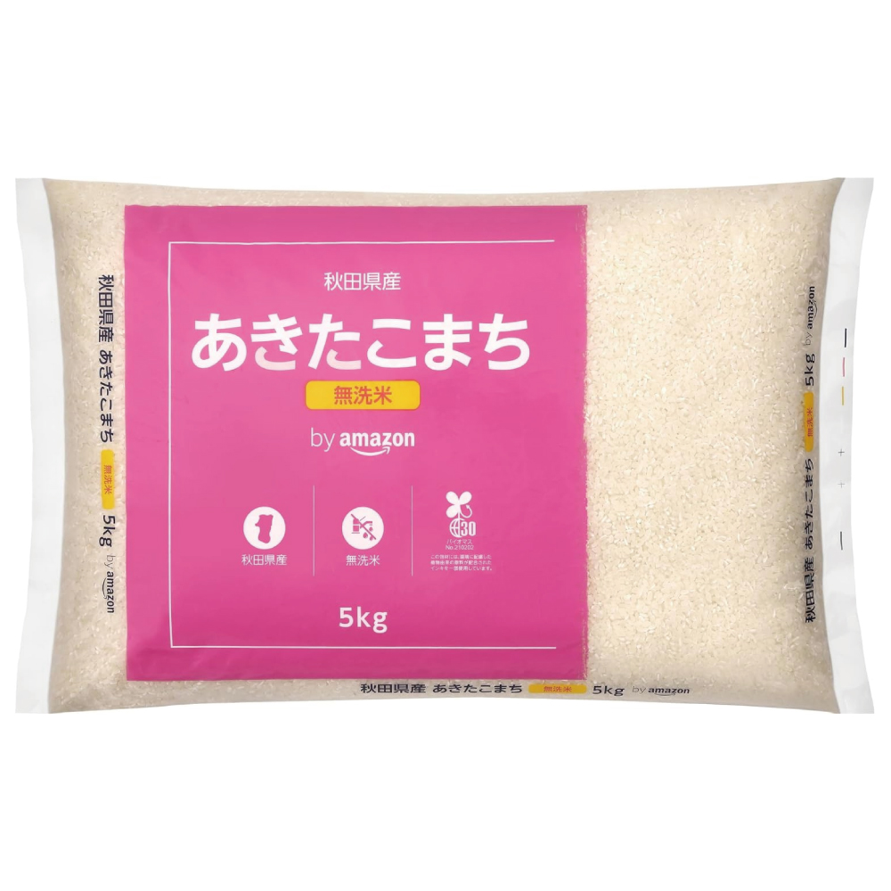 by Amazon 秋田県産 あきたこまち 無洗米 5kg 令和6年産