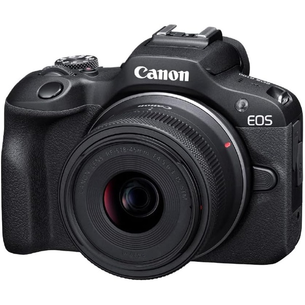 Canon ミラーレス一眼カメラ EOS R100 標準ズームレンズキット(RF-S18-45) ブラック EOSR100-1845ISSTMLK