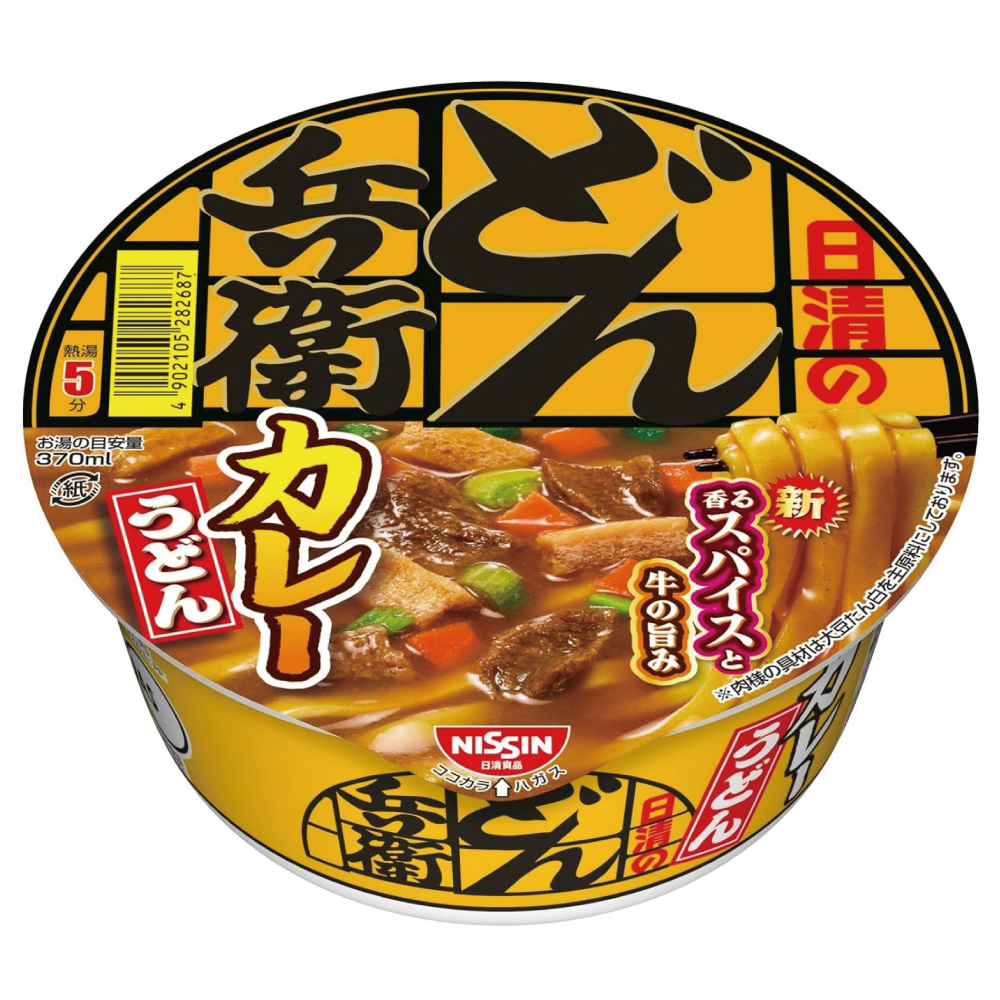 日清食品 日清のどん兵衛 カレーうどん [香るスパイスと牛の旨み] カップ麺 86g ×12個