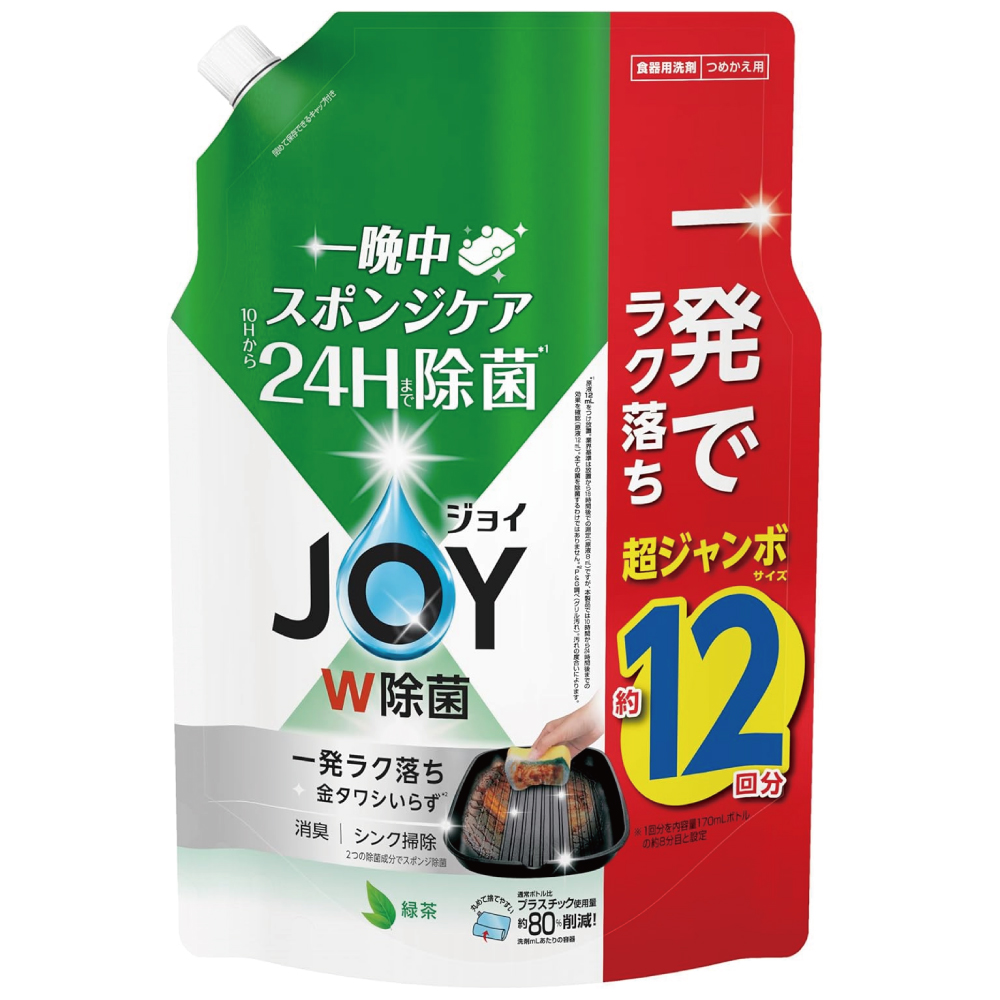 ジョイ W除菌 食器用洗剤 緑茶の香り 詰め替え 1550mL