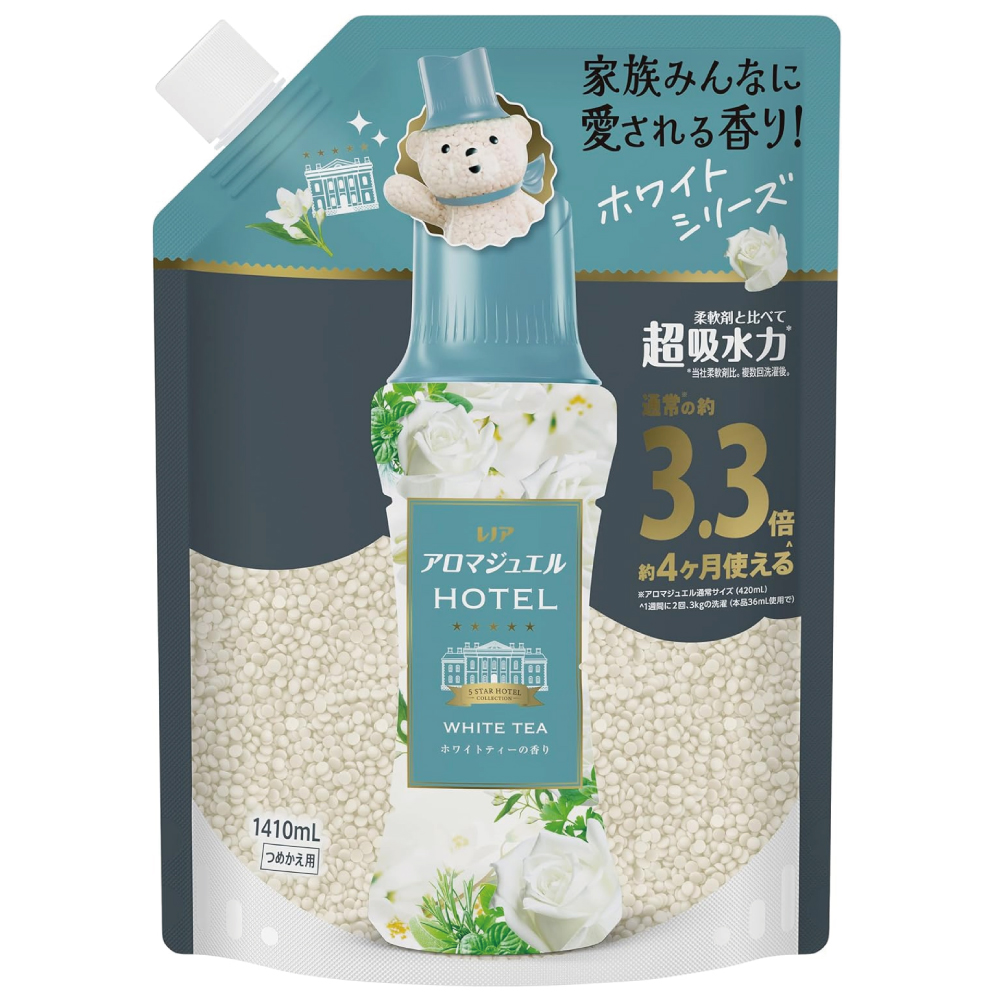 レノア アロマジュエル HOTEL お洗濯の香り付けビーズ ホワイトティーの香り 詰め替え 1410mL