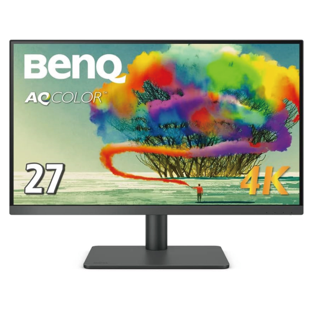 ベンキュージャパン BenQ PD2705U AQCOLORシリーズ・デザイナー向け・4Kモニター (27型/IPS/sRGB・Rec.709 99%/HDR10/USB-C/65W給電/スピーカー付(2.5W×2)/高さ調整・回転)