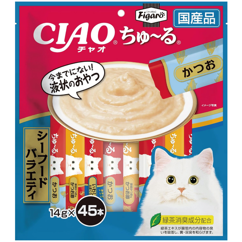 Figaro(フィガロ) CIAOちゅ~る シーフードバラエティ 14g×45本 猫用おやつ