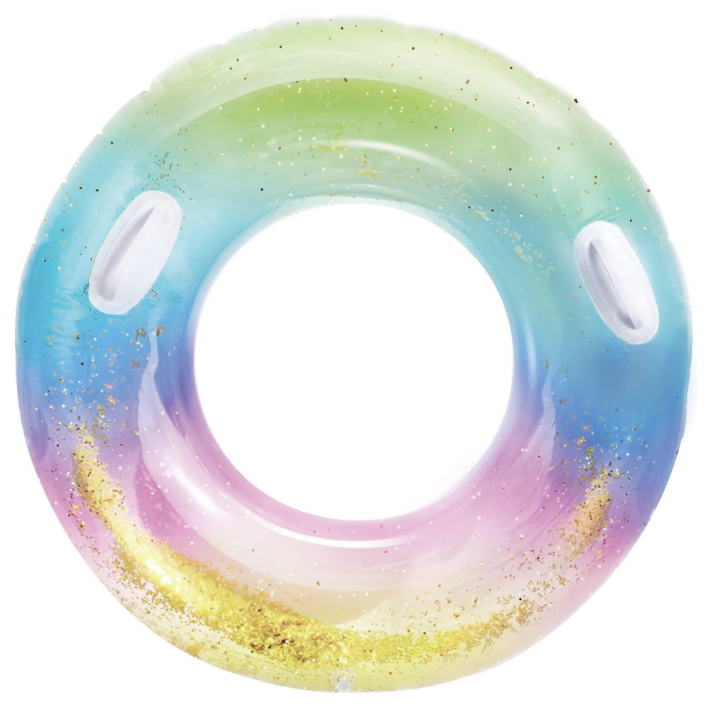 Ninonly 浮き輪 フロート O型 水遊び用 直径120cm (レインボー柄)