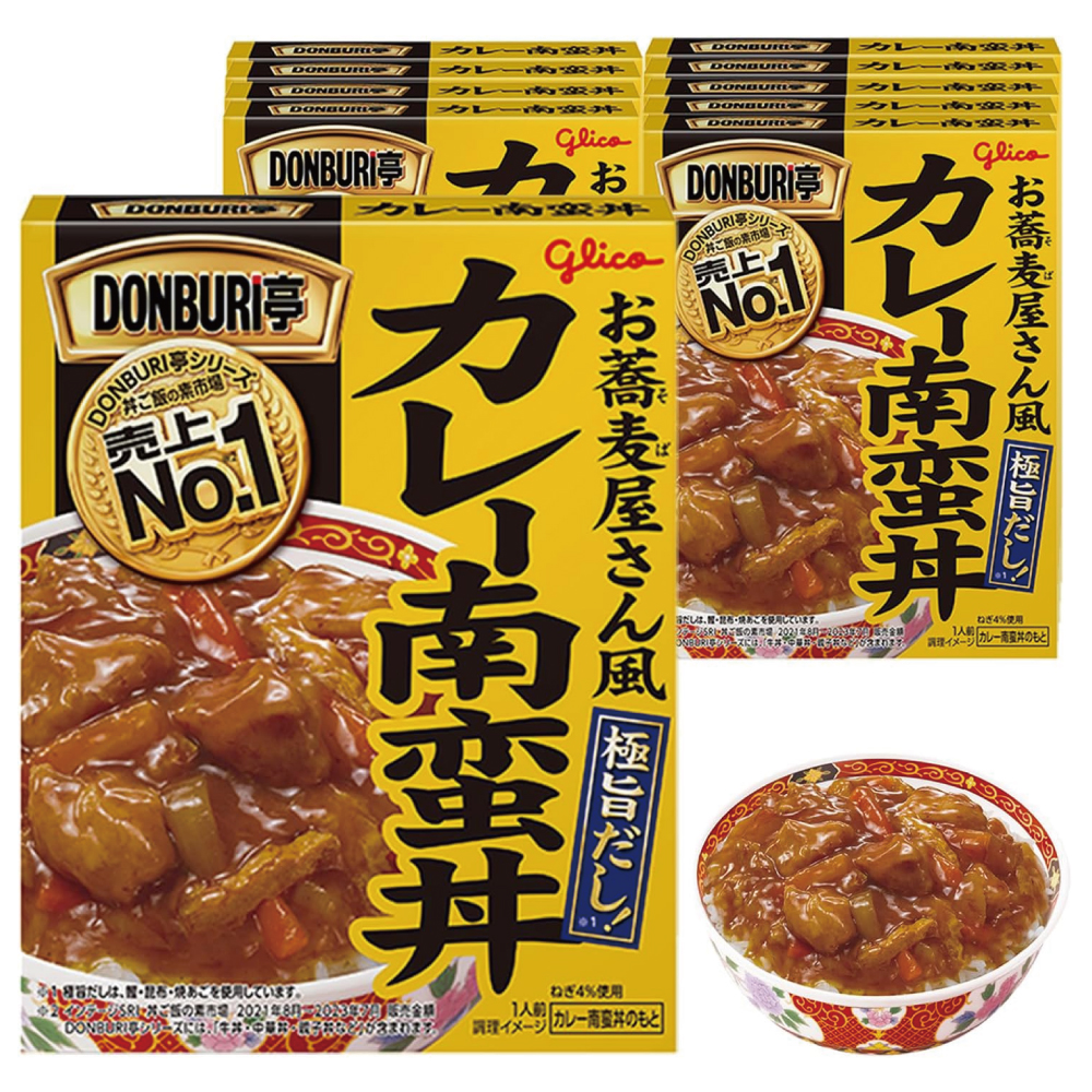 グリコ DONBURI亭 お蕎麦屋さん風のカレー南蛮丼 165g×10個