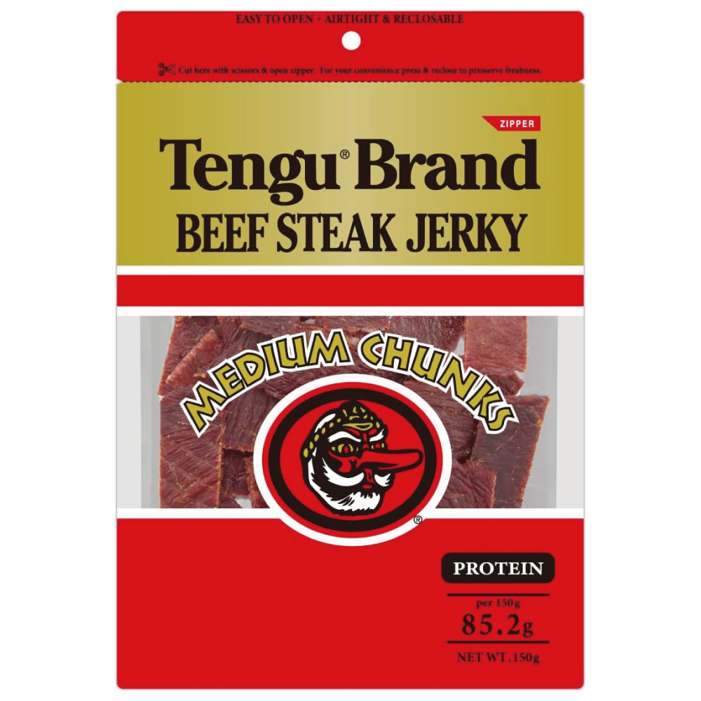テング ビーフステーキジャーキー  ミディアムチャンク レギュラー150g (オリジナル)