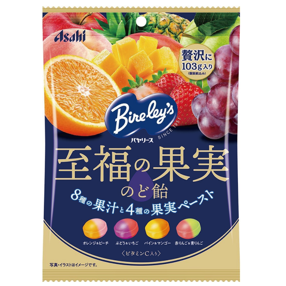 アサヒグループ食品 バヤリース至福の果実のど飴 103g×6袋