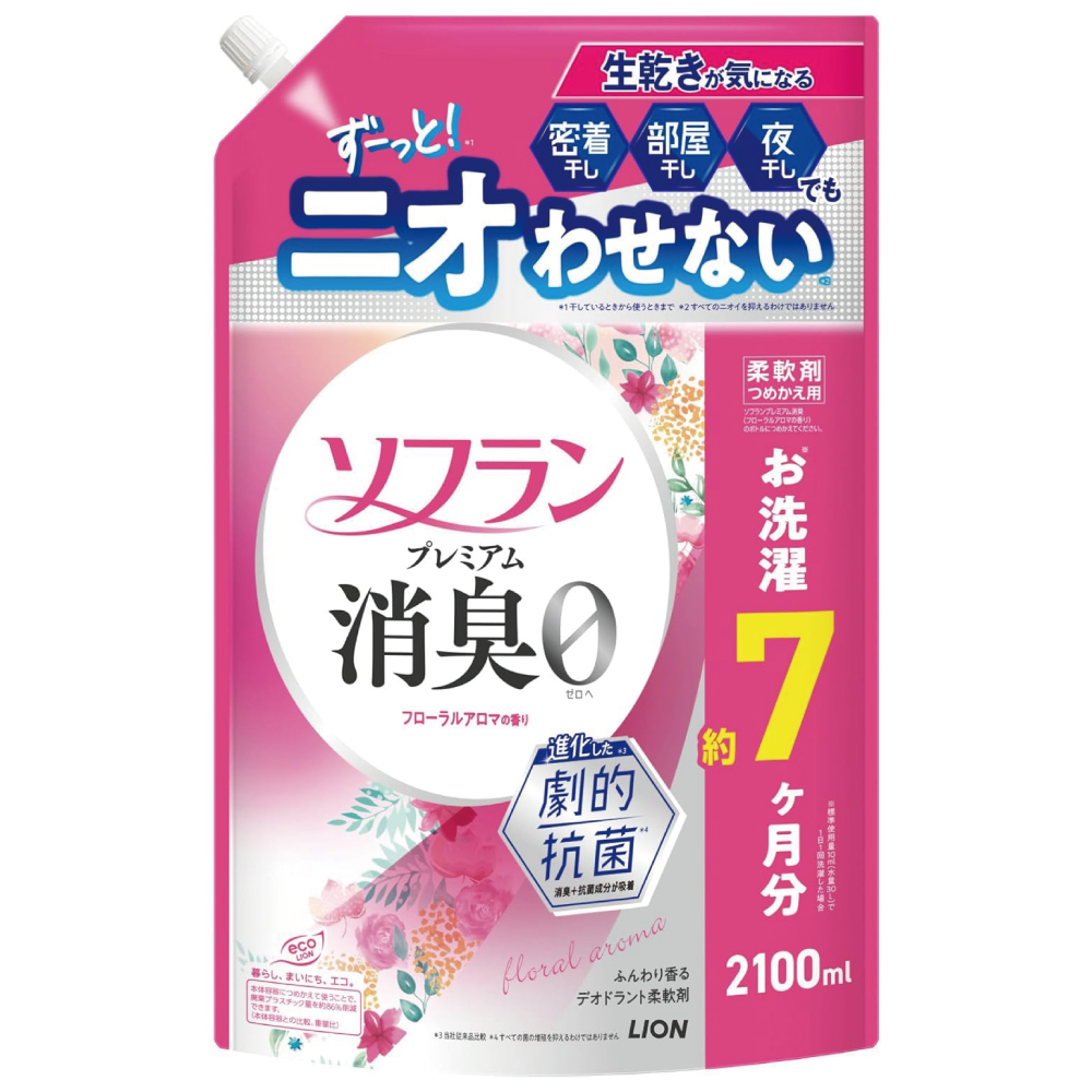 ソフラン プレミアム消臭 詰替メガジャンボ フローラルアロマ 2100ml