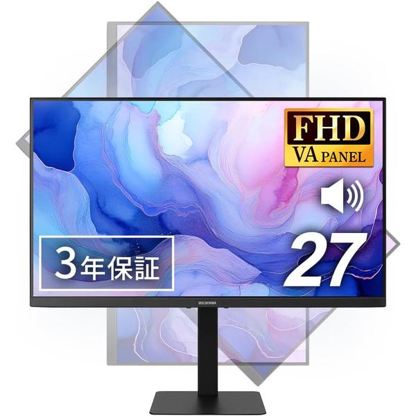 【Amazon.co.jp限定】アイリスオーヤマ モニター 27インチ DT-HF274P-B ブラック