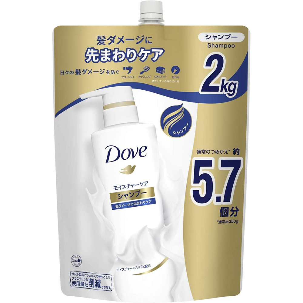 【Amazon.co.jp限定】 Dove(ダヴ) モイスチャーケア シャンプー ホワイト 詰替え用 2キログラム