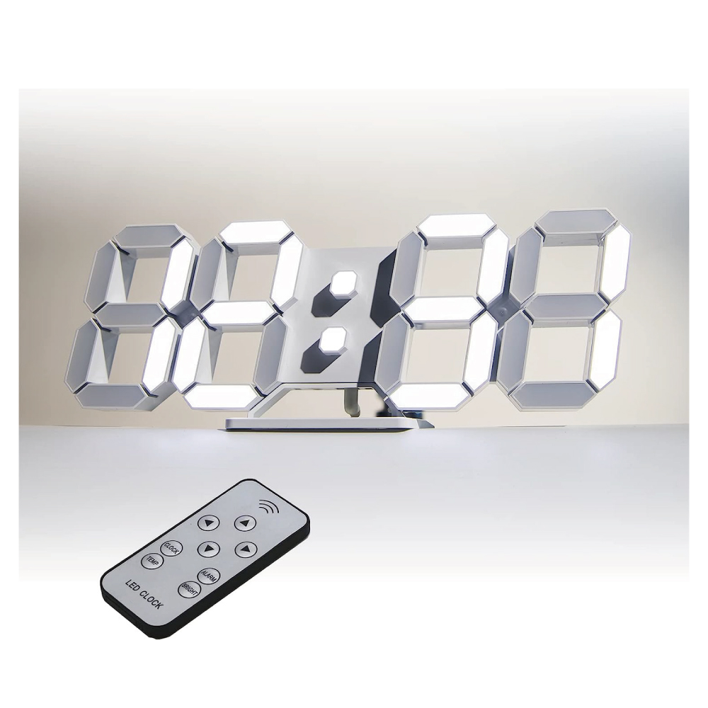 デジタル時計 LED時計 壁掛け時計 置き時計 明るさ自動感応 3D LED CLOCK