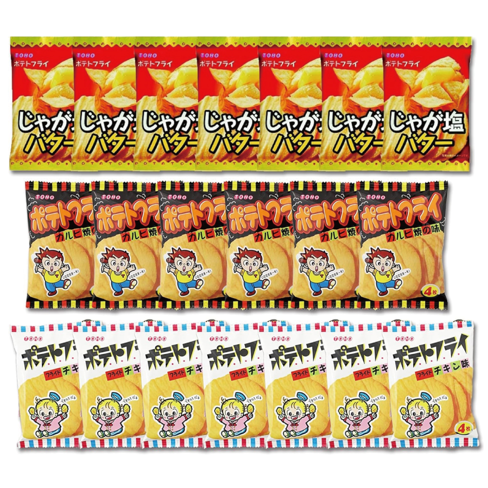 東豊製菓 ポテトフライ 駄菓子スナック 3種アソート20袋セット