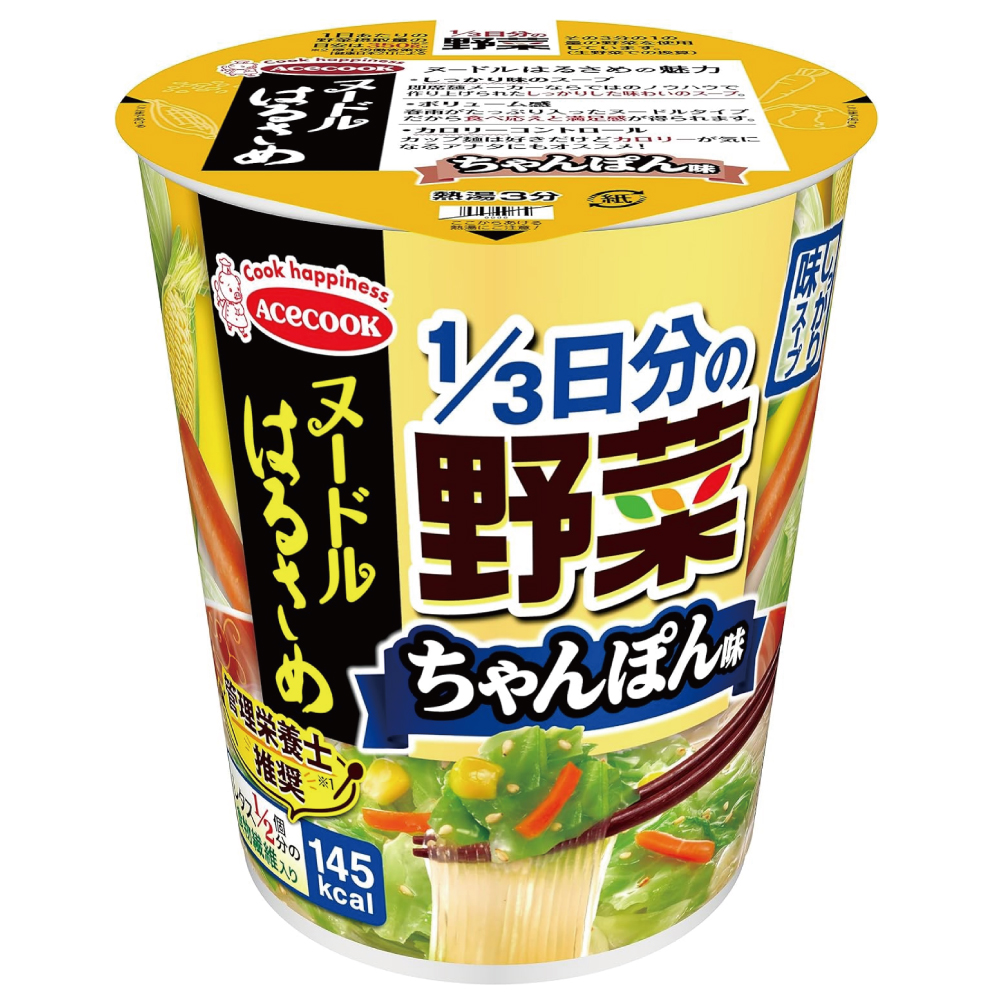 エースコック ヌードルはるさめ 1/3日分の野菜 ちゃんぽん味 43g×6個