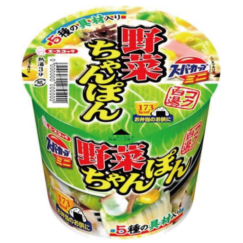 エースコック スーパーカップミニ 野菜ちゃんぽん 42g×12個