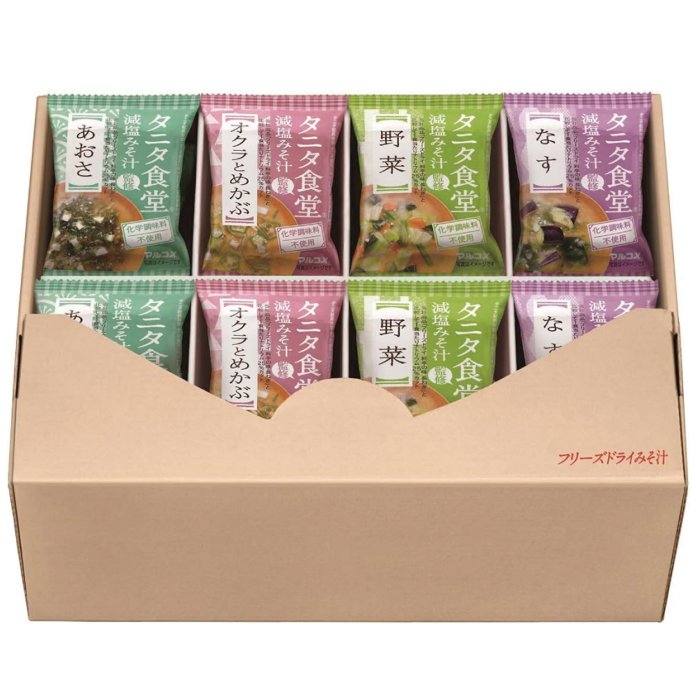 【タニタ食堂監修】 マルコメ フリーズドライ タニタ食堂の減塩みそ汁 詰め合わせ 即席味噌汁 24食(4種×6食)