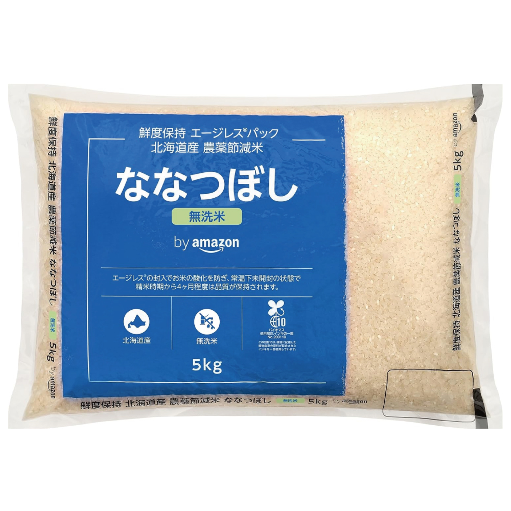 by Amazon 北海道産 ななつぼし 無洗米 5kg 令和6年産