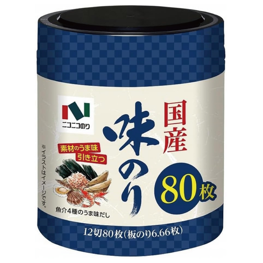 ニコニコのり 国産味のり卓上 12切 80枚
