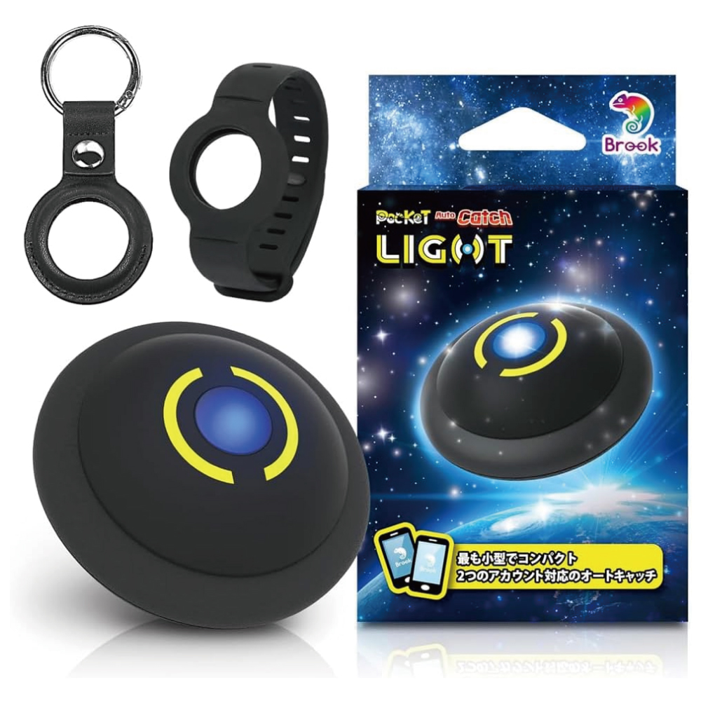 Brook ポケモンGO用 ポケットオートキャッチLIGHT 2台同時接続 オフィシャルブラックレザーケース & リストバンド 日本語説明書付き【国内正規品】