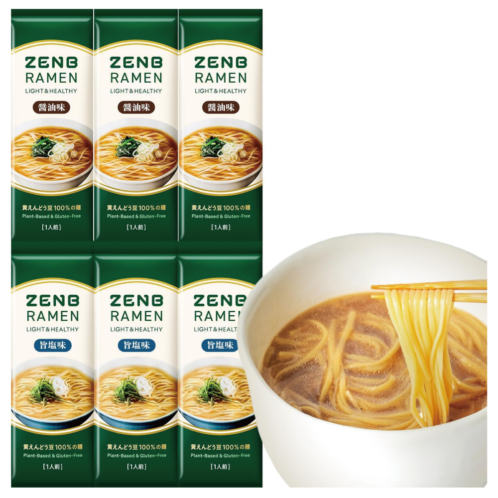 【グルテンフリー ラーメン】 ZENB ゼンブ ラーメン 袋麺 ミールキット 6食 (醤油味3食+旨塩味3食)