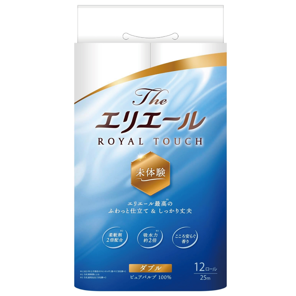 エリエール トイレットペーパー The エリエール 25ｍ×12ロール ダブル パルプ100％ こころ安らぐ香り