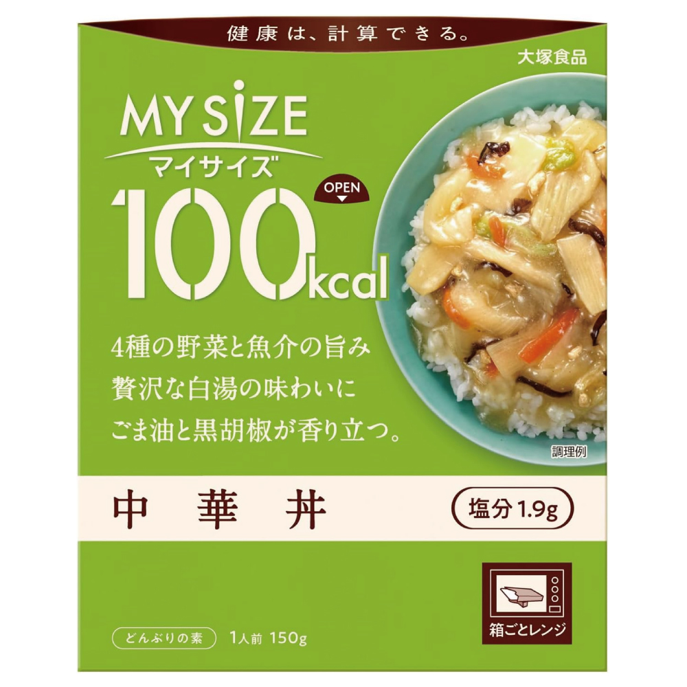 大塚食品 100kcalマイサイズ 中華丼 150g カロリーコントロール レンジ調理対応 塩分2g以下設計