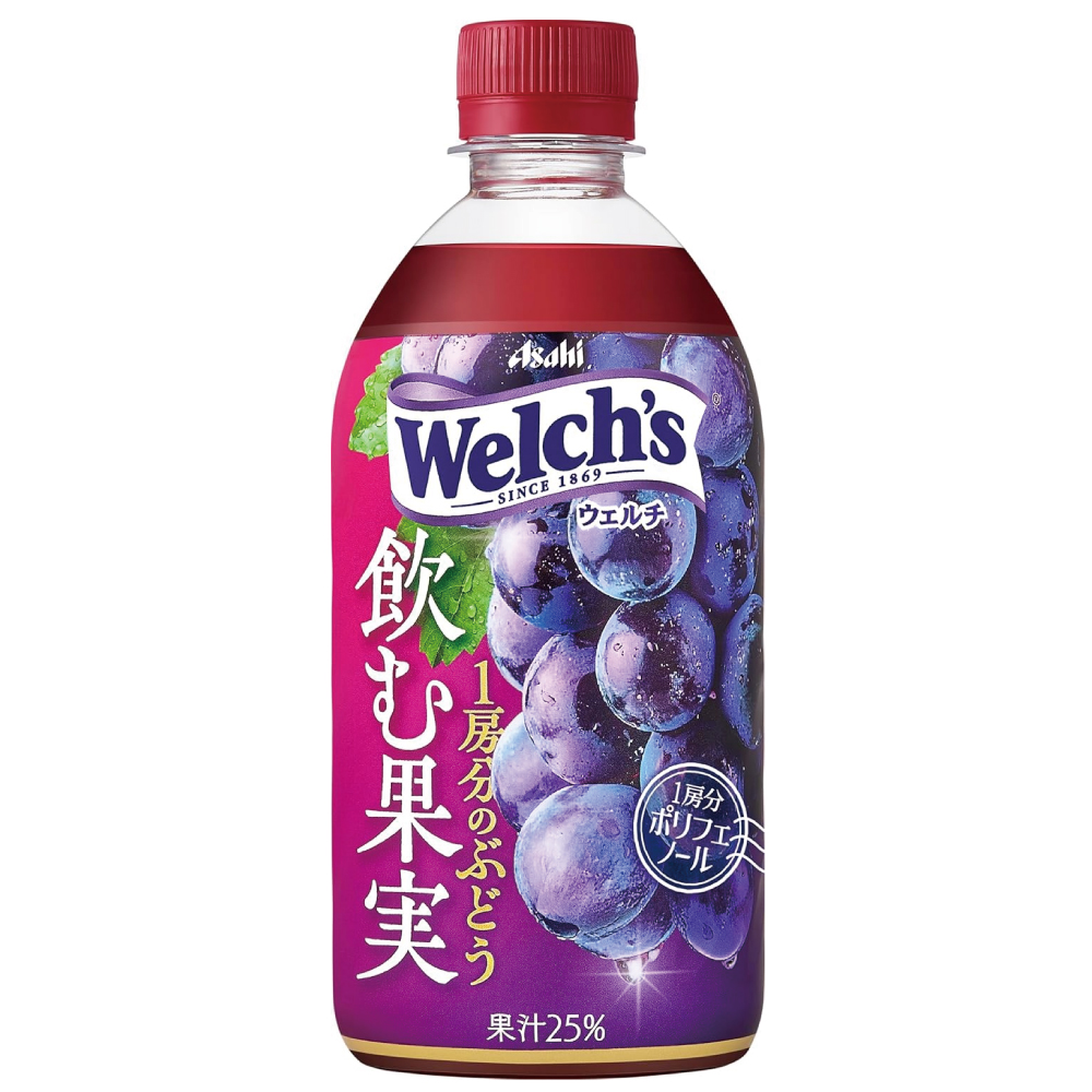 アサヒ飲料 welch's 飲む果実 1房分のぶどう 470ml×24本