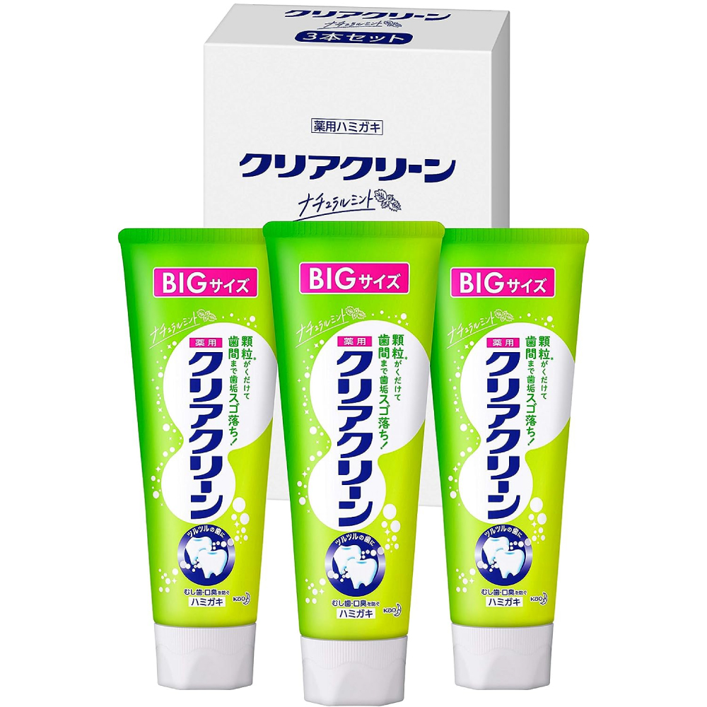 クリアクリーン ハミガキ ナチュラルミント 大容量 170g × 3本セット [医薬部外品]