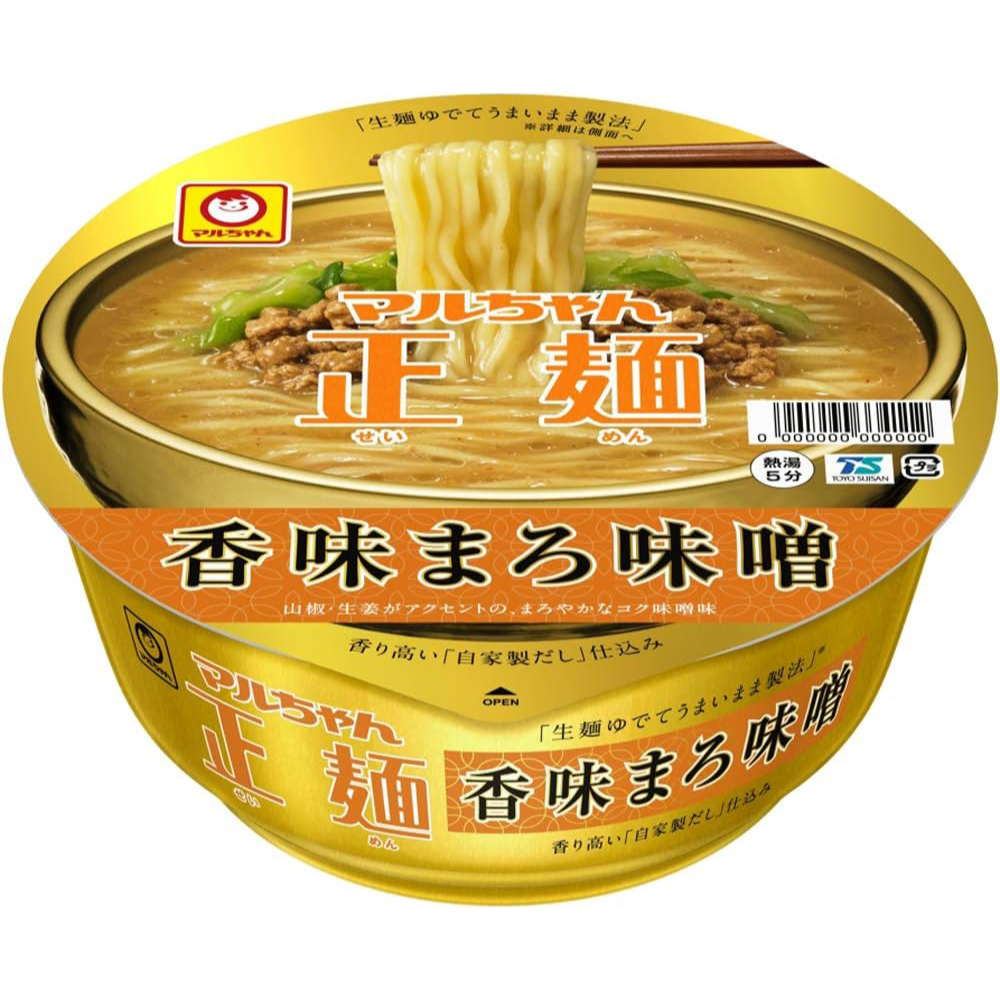 東洋水産 マルちゃん正麺 カップ 香味まろ味噌 129g×12個