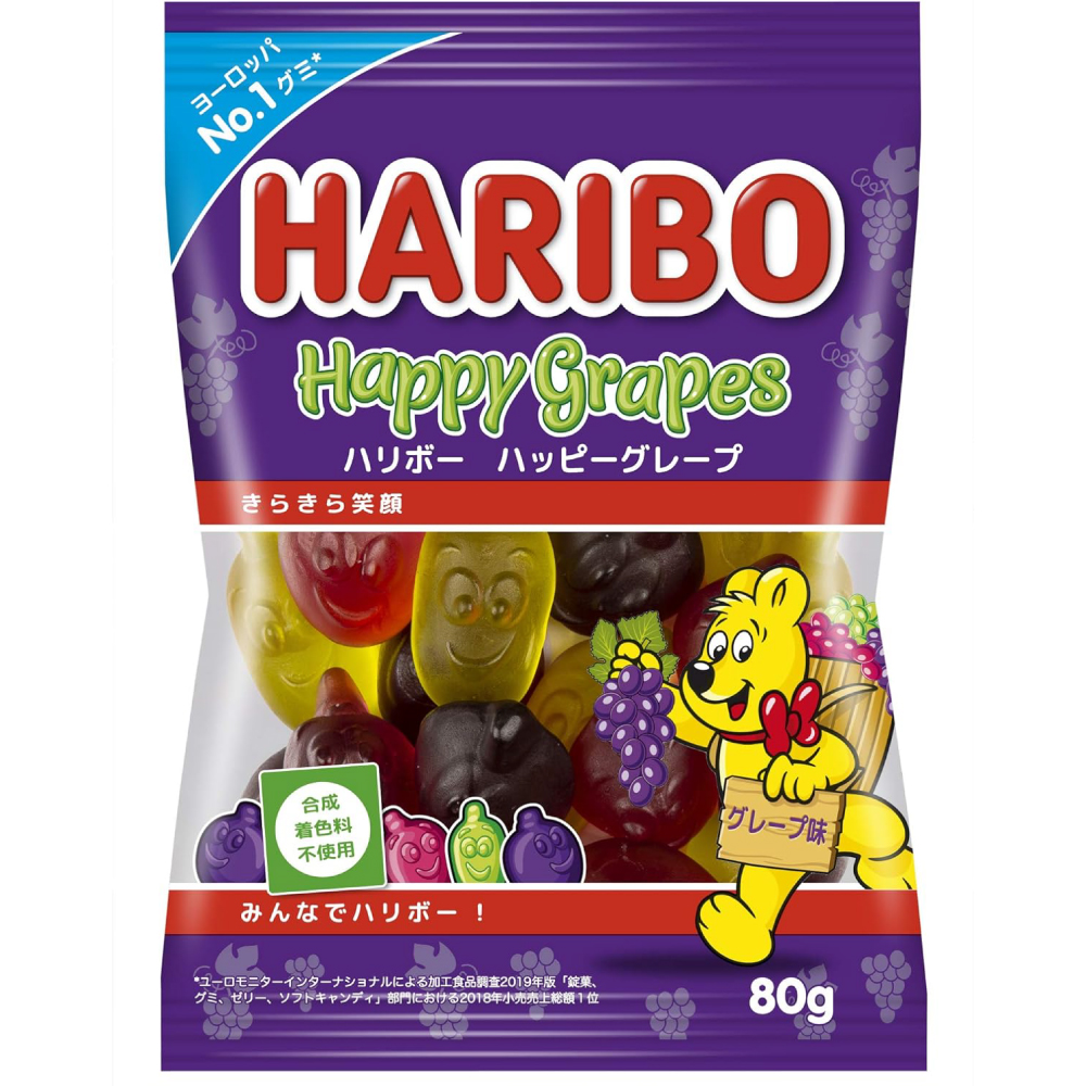 Haribo ハリボー ハッピーグレープ 80g ×10袋