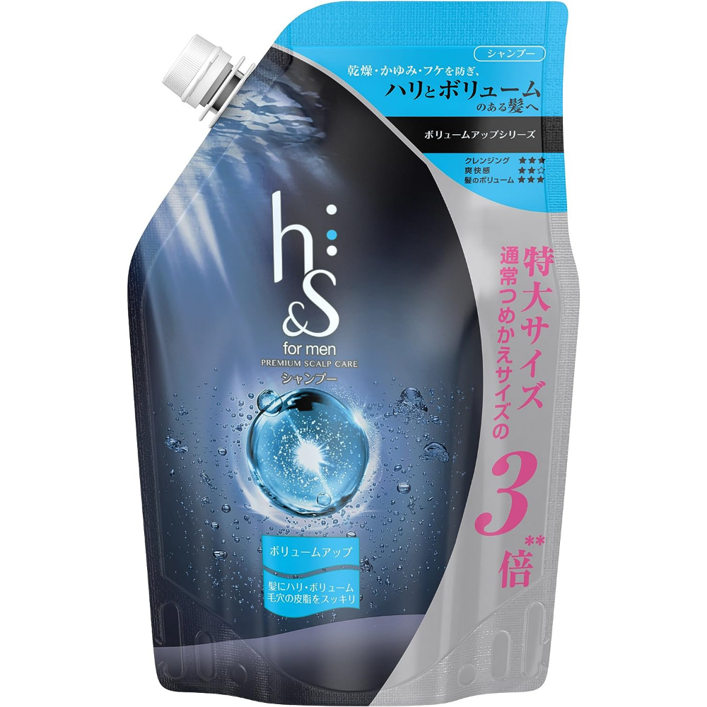 h&s for men シャンプー ボリュームアップ 詰め替え 超特大 900mL