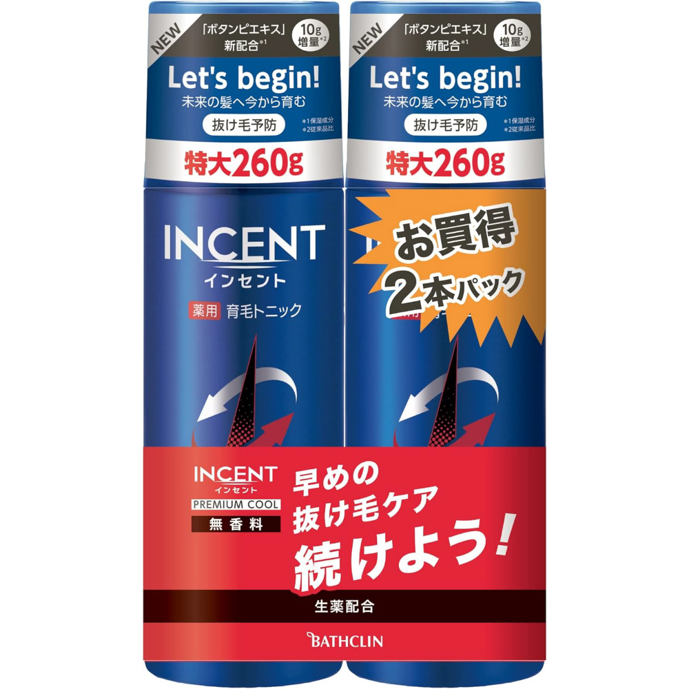 インセント薬用育毛トニック プレミアムクール(無香料) 【医薬部外品】 260g×2本