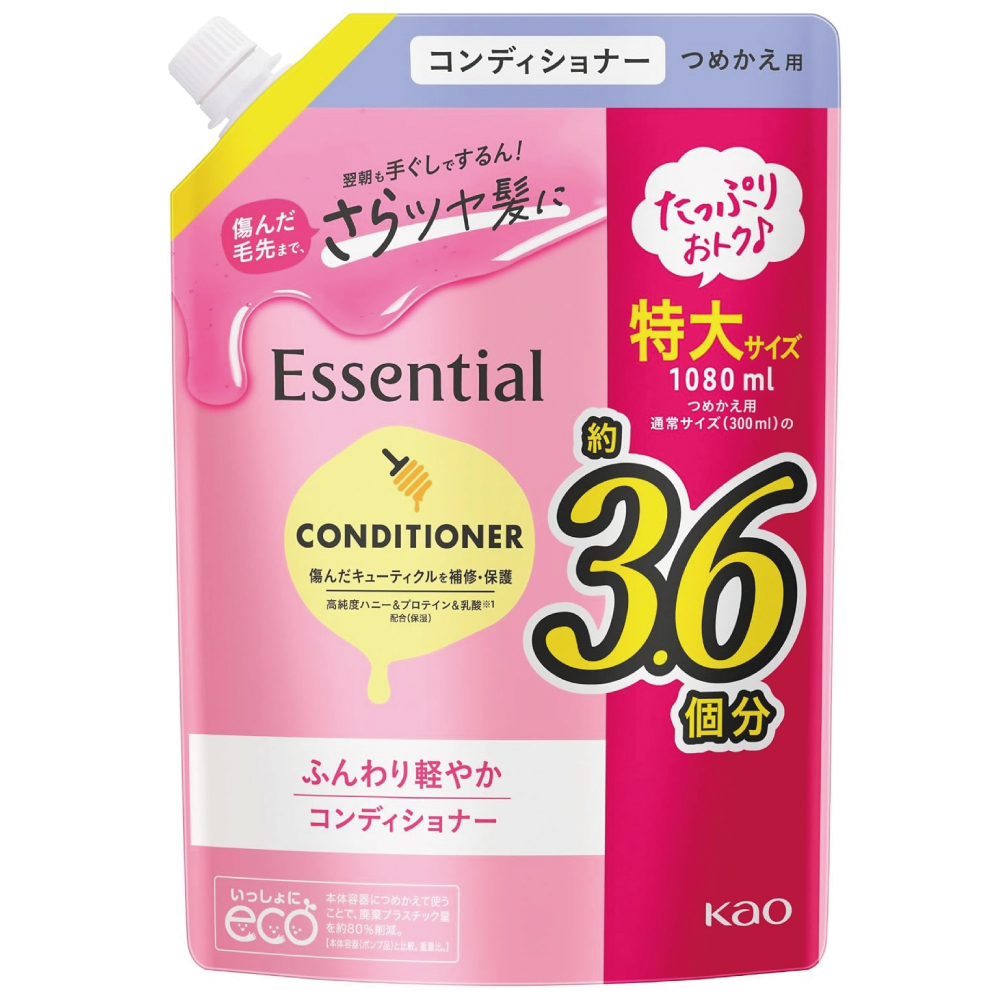 エッセンシャル ふんわり軽やか コンディショナー つめかえ用 1080ml