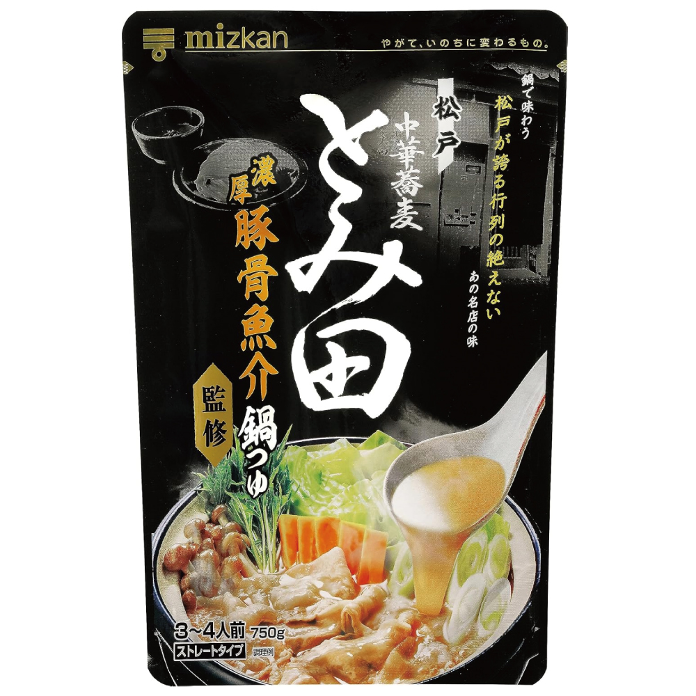 ミツカン 中華蕎麦とみ田監修 濃厚豚骨魚介 鍋つゆ 750g [名店監修] 鍋の素