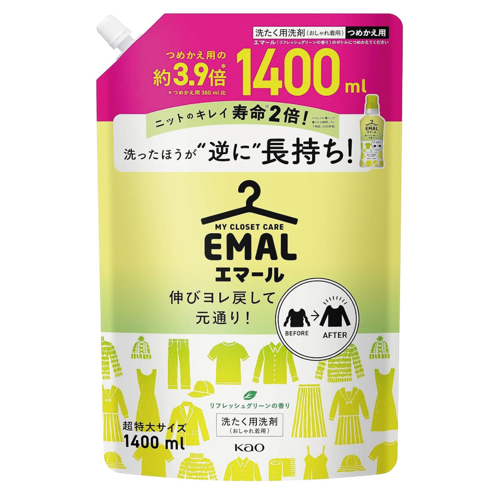 エマール リフレッシュグリーンの香り 詰替え用 1,400ｍｌ