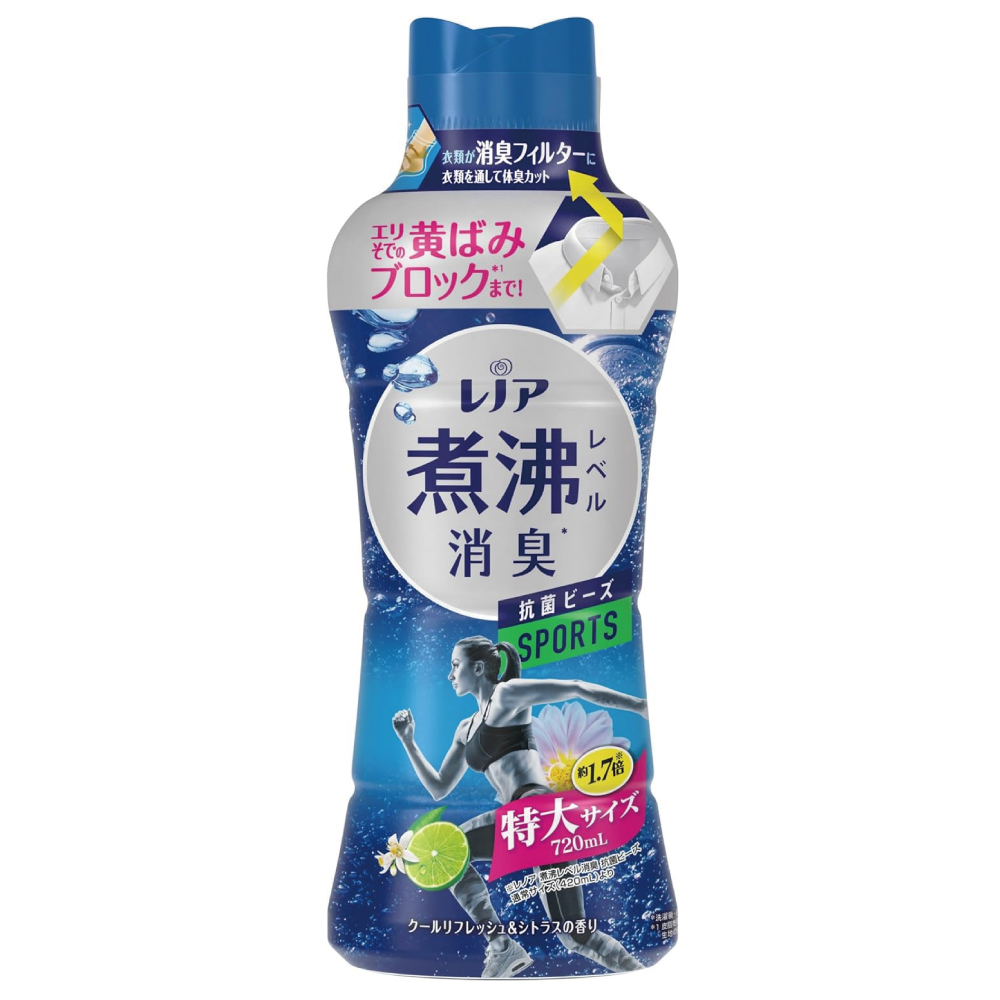 レノア 超消臭 煮沸レベル消臭 抗菌ビーズ スポーツ クールリフレッシュ&シトラス 本体 720mL