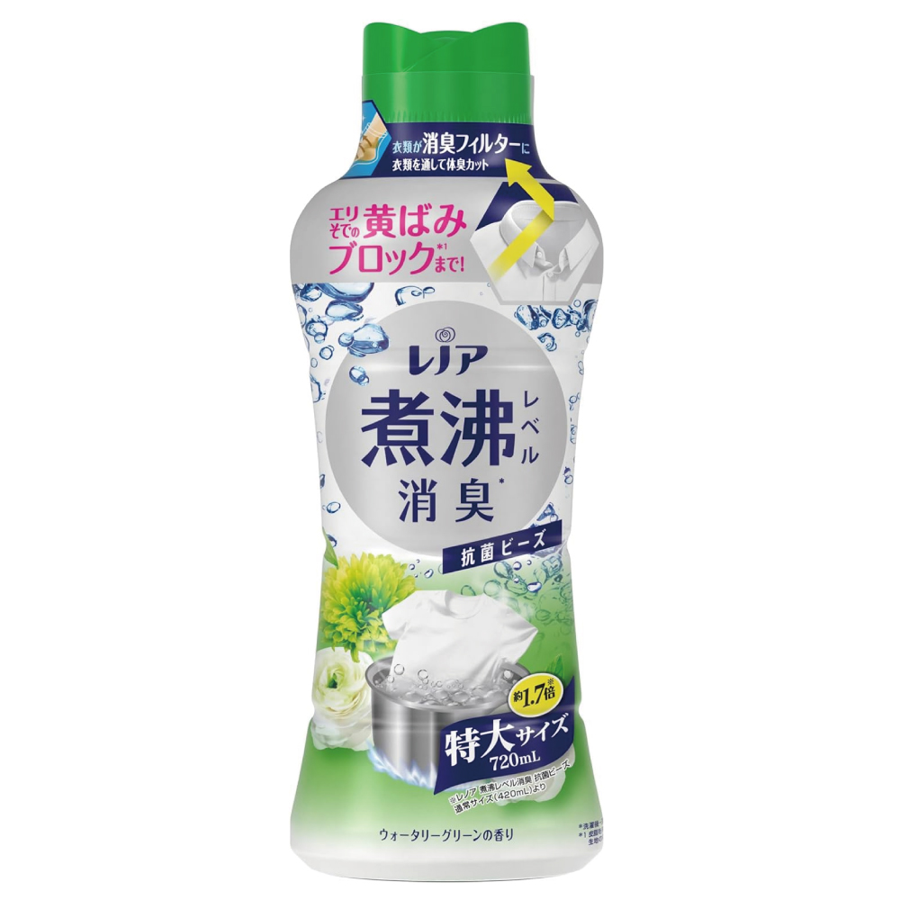 レノア 超消臭 煮沸レベル消臭 抗菌ビーズ ウォータリーグリーン 本体 特大 720mL