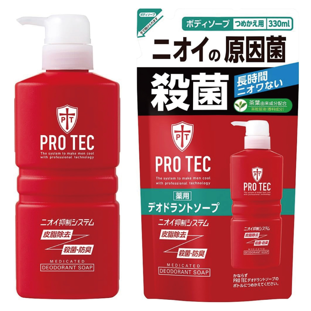 (医薬部外品)PRO TEC(プロテク) デオドラントソープ ポンプ420ml+詰め替え330ml