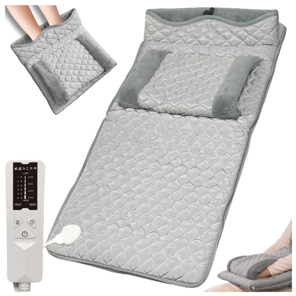 フットウォーマー 【北国のこたつ ・2年品質保証】 足温器 グレー