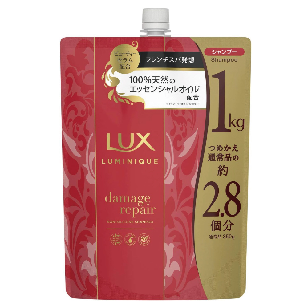 LUX(ラックス) ルミニーク ダメージリペア シャンプー 詰め替え用 1kg レッド ノンシリコン