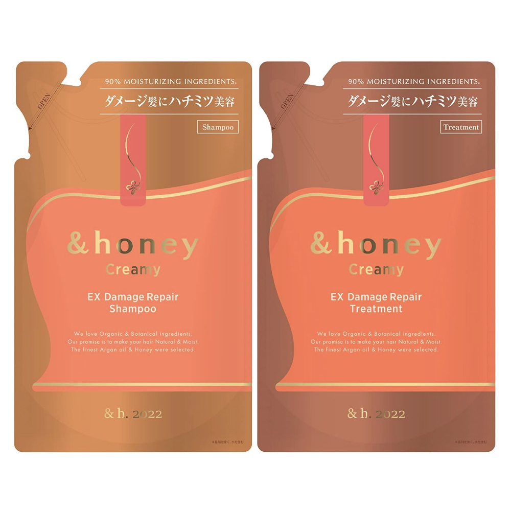 ＆ｈｏｎｅｙ アンドハニー クリーミー EXダメージリペア シャンプー トリートメント 詰め替え セット『ダメージ髪に濃厚ハチミツ美容』