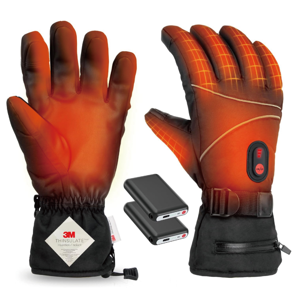 Czlyxo 電熱グローブ 電熱手袋 16000mAhバッテリー付き 3Mシンサレート