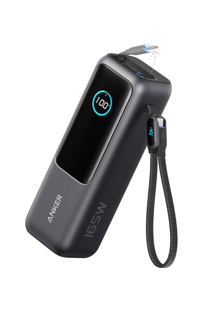 Anker Power Bank (25000mAh, Built-In & 巻取り式USB-Cケーブル)