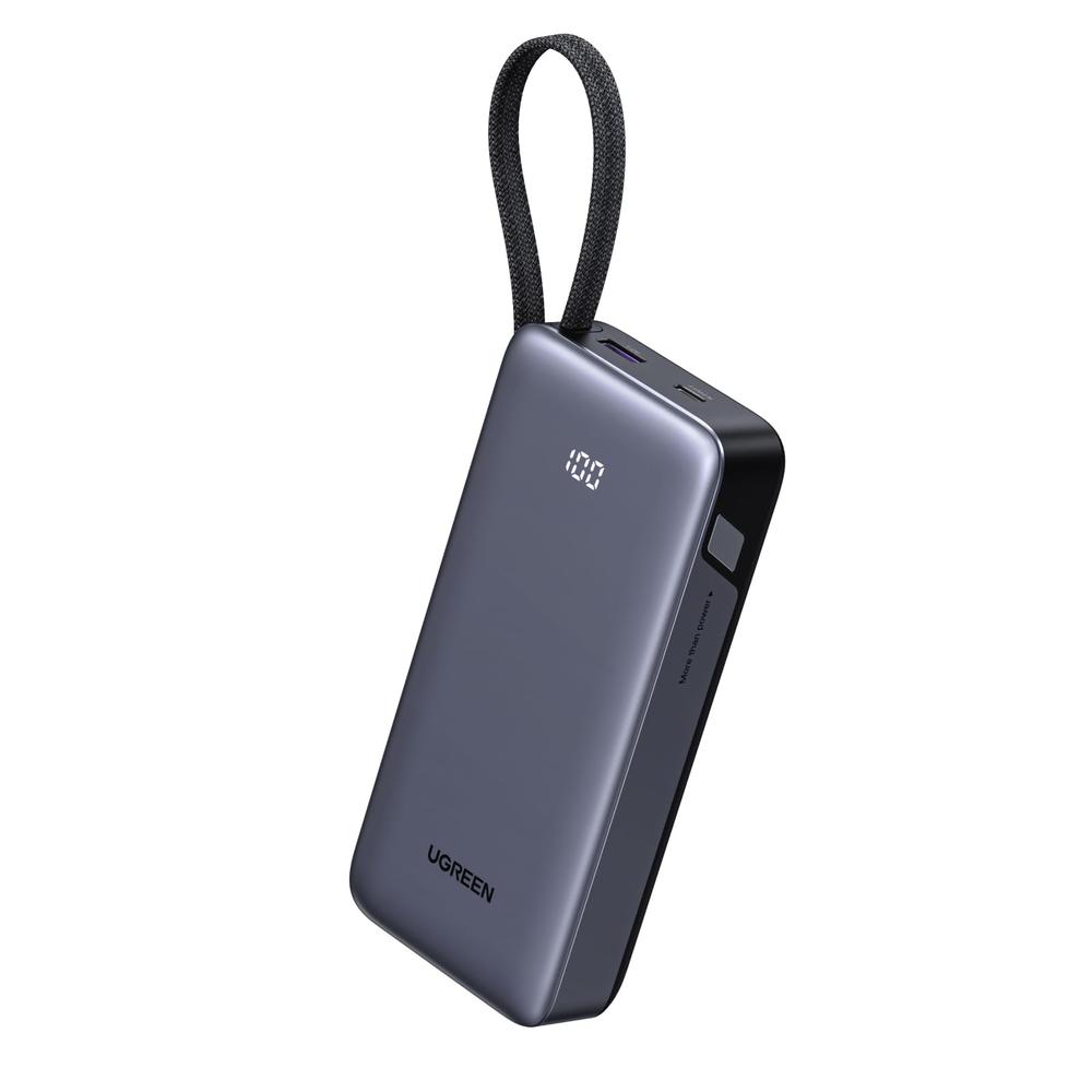 UGREEN モバイルバッテリー USB-Cケーブル内蔵 (20000mAh・45W) PD・PPS急速充電対応